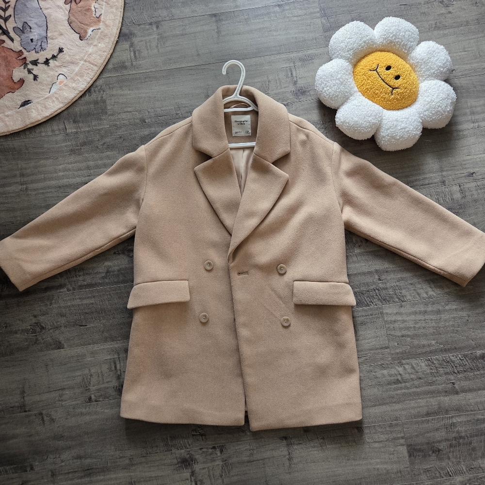 Abercrombis Tan Double-Breasted Coat